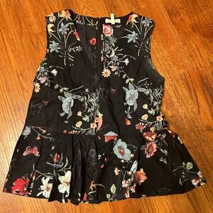 Rebecca Taylor peplum v neck